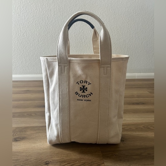 Tory Burch Canvas Logo Tote Bag – Cream/Beige – Like New - Picture 10 of 12